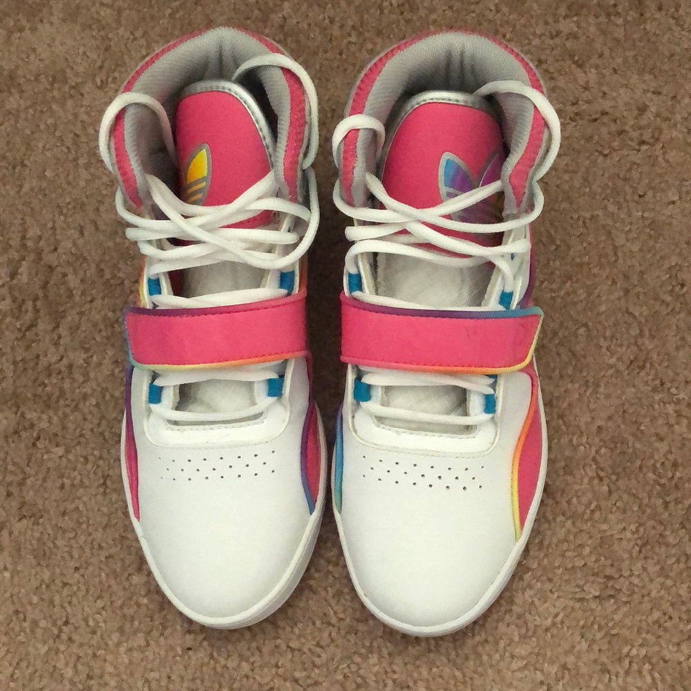 Pink,metal silver,blue,yellow and orange Adidas